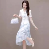 New Chinese-style two-piece dress set for women in 2024, high-end and youthful, improved cheongsam and Hanfu Specification image